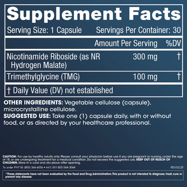 Nicotinamide Riboside Pro 300 + 100 mg TMG - 30 capsules - Image 2