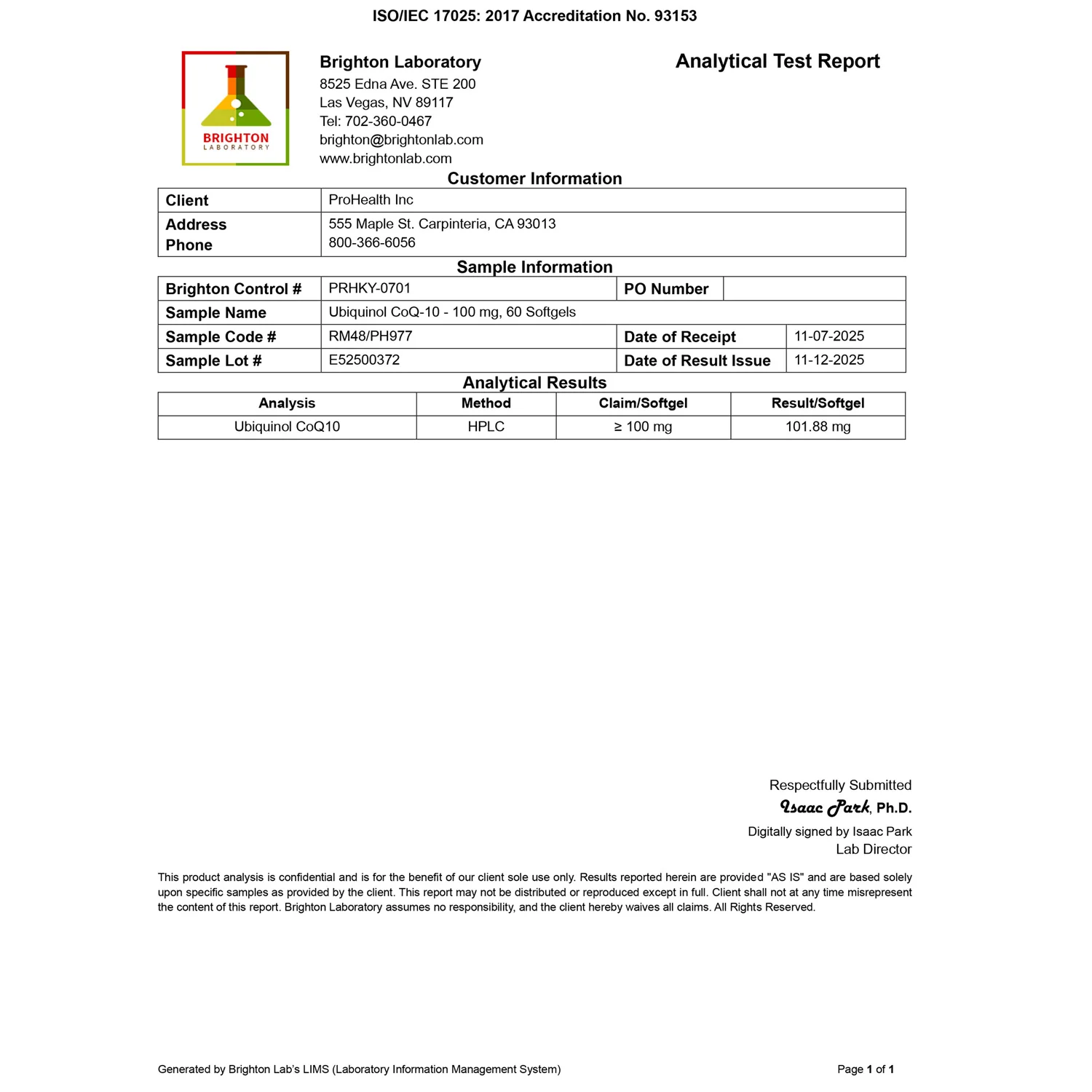 Ubiquinol CoQ-10 - 100 mg, 60 softgels - Image 3